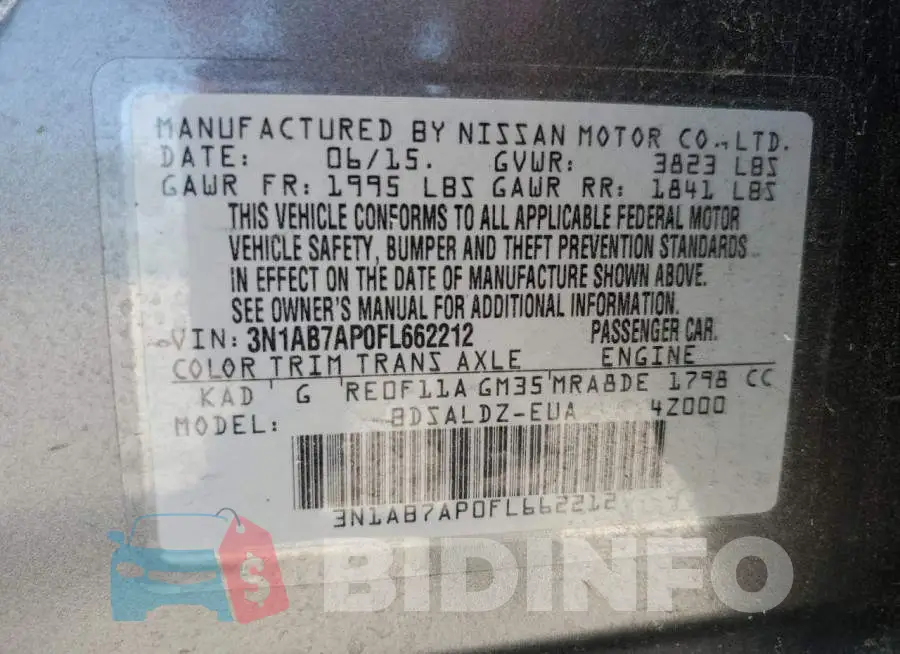3N1AB7AP0FL662212 Photo# 13