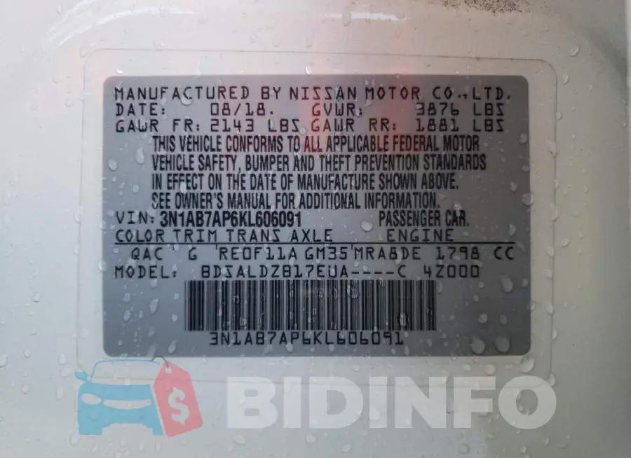 3N1AB7AP6KL606091 Photo# 12