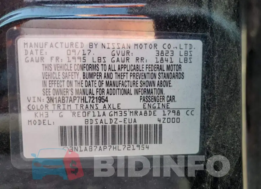 3N1AB7AP7HL721954 Photo# 12