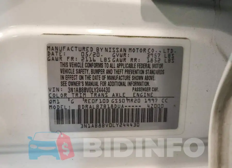 3N1AB8BV0LY244430 Photo# 12