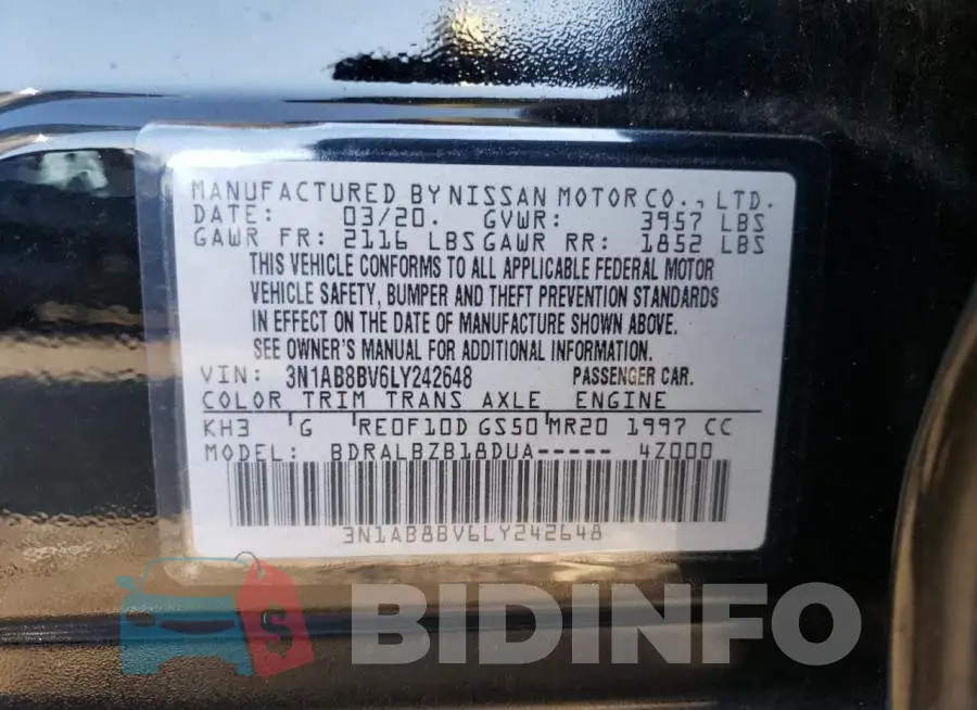 3N1AB8BV6LY242648 Photo# 12