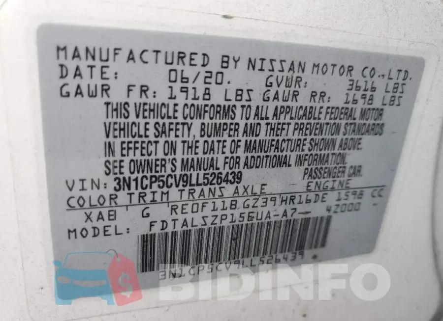 3N1CP5CV9LL526439 Photo# 12