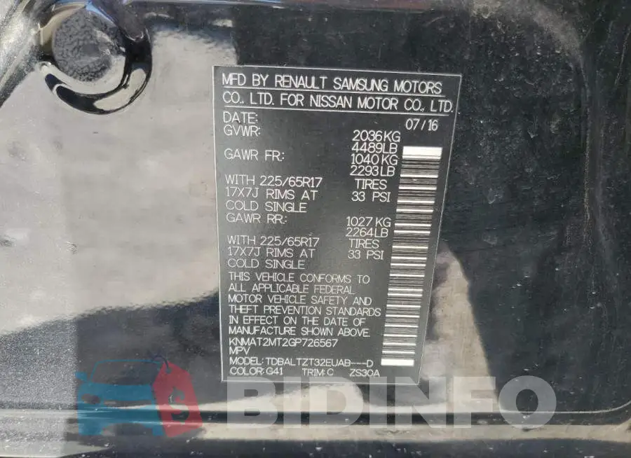KNMAT2MT2GP726567 Photo# 13