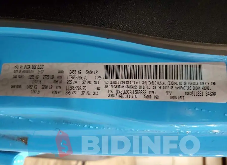 1C4BJWDG7HL569292 Photo# 13