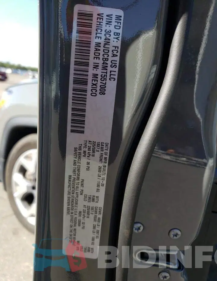 3C4NJDCB4MT557008 Photo# 12