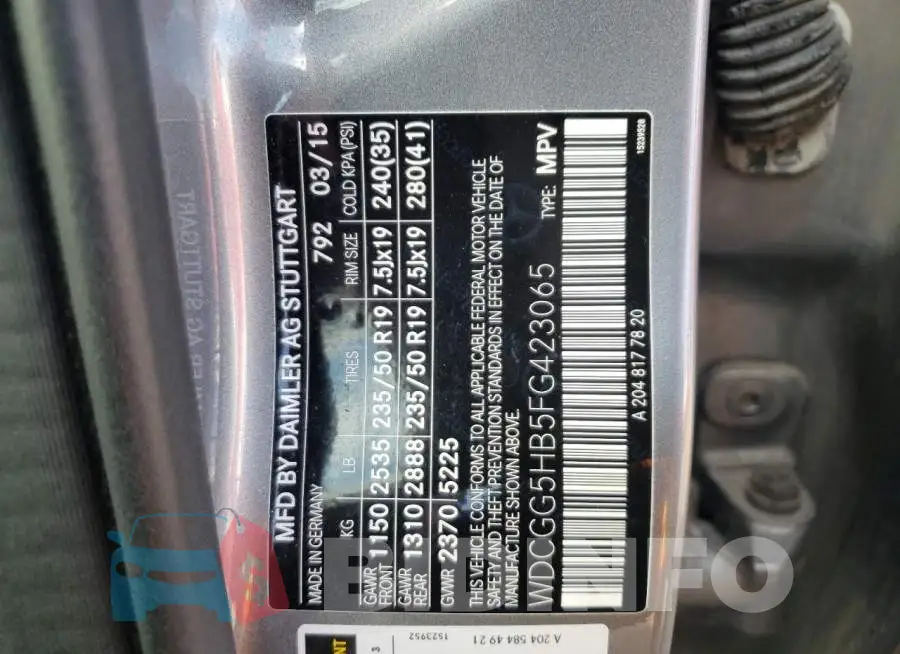 WDCGG5HB5FG423065 Photo# 13
