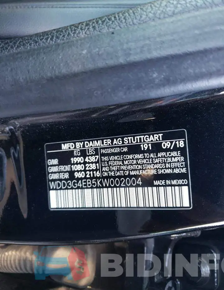 WDD3G4EB5KW002004 Photo# 12