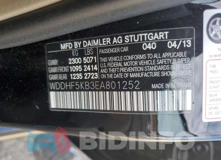 WDDHF5KB3EA801252 Photo# 12