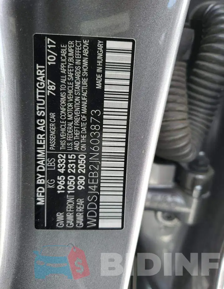 WDDSJ4EB2JN603873 Photo# 12