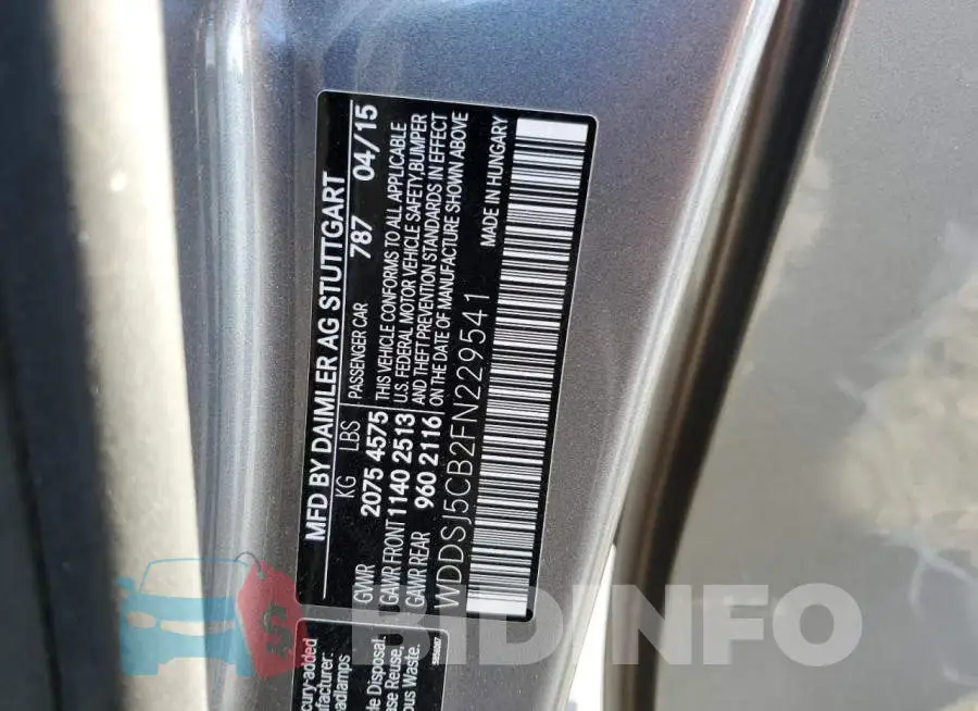WDDSJ5CB2FN229541 Photo# 13