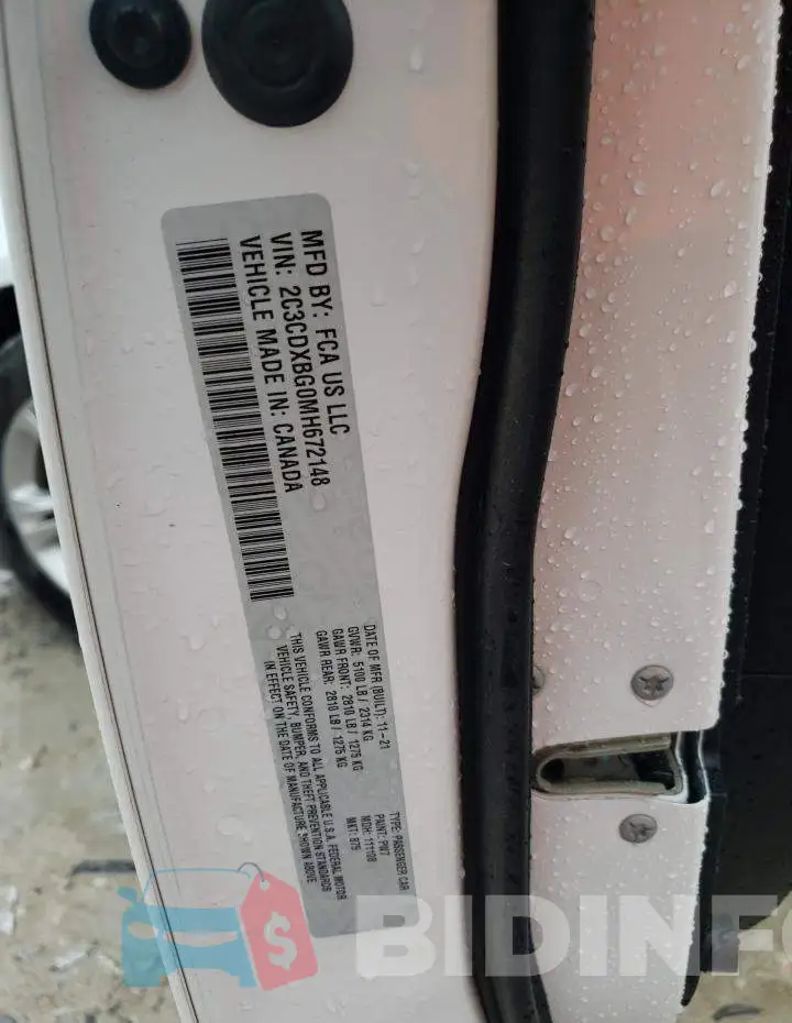 2C3CDXBG0MH672148 Photo# 12