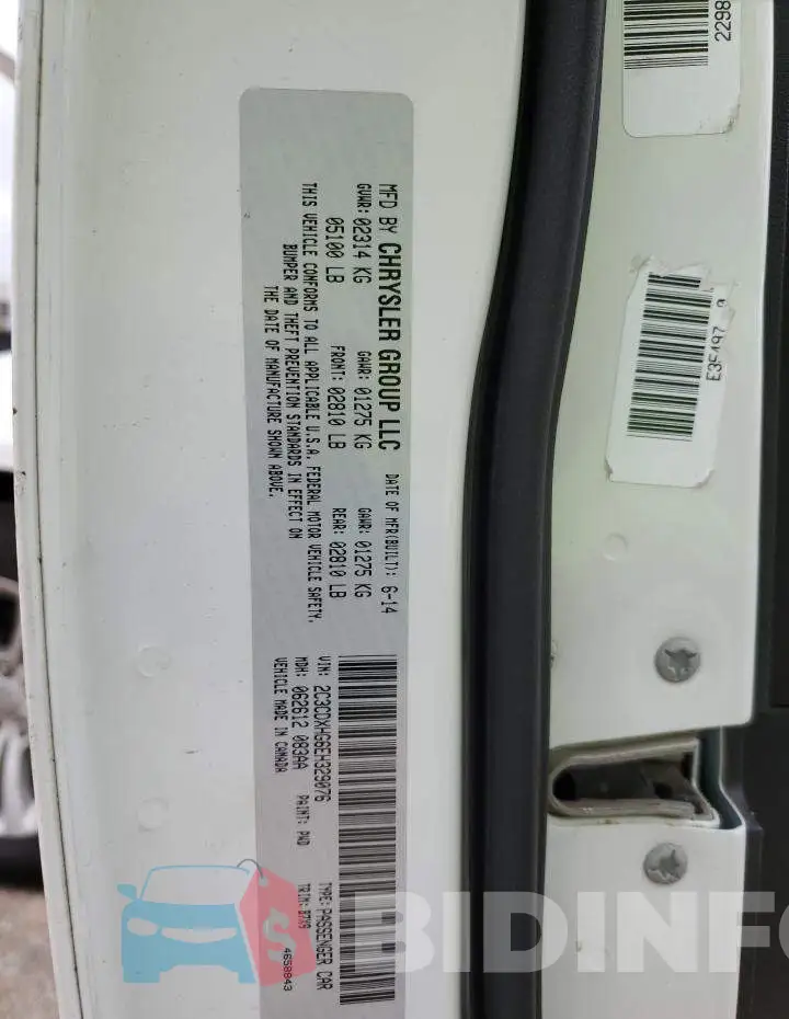 2C3CDXHG6EH329076 Photo# 12