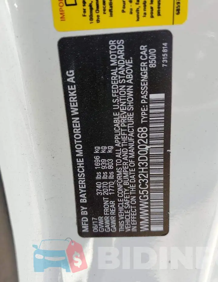 WMWWG5C32H3D00268 Photo# 12