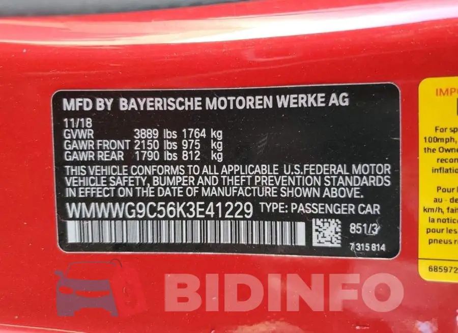 WMWWG9C56K3E41229 Photo# 13