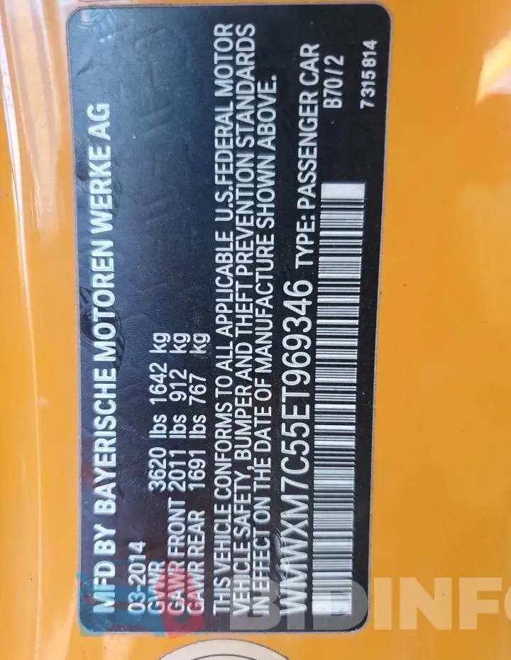 WMWXM7C55ET969346 Photo# 13