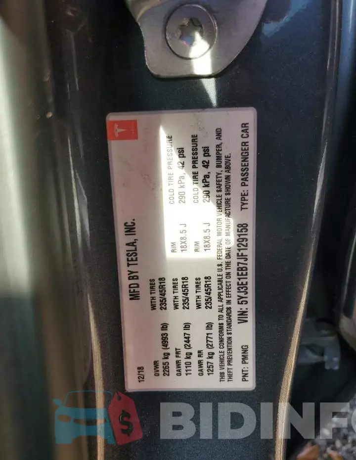 5YJ3E1EB7JF129158 Photo# 13