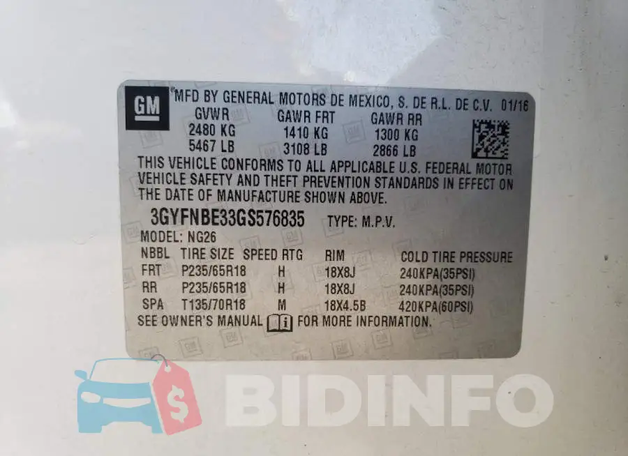 3GYFNBE33GS576835 Photo# 13