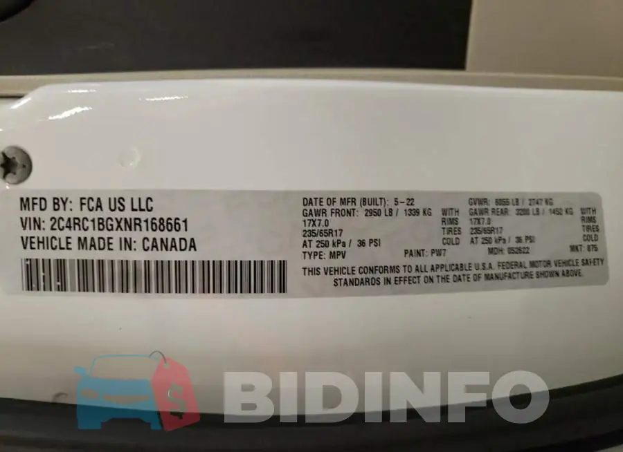 2C4RC1BGXNR168661 Photo# 13