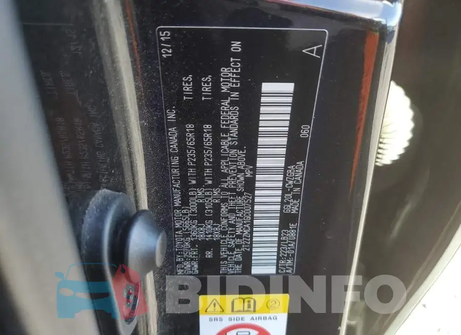 2T2ZZMCA1GC007527 Photo# 13