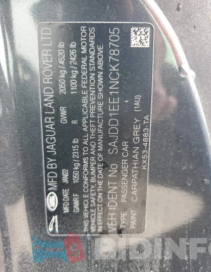 SAJDD1EE1NCK78705 Photo# 12