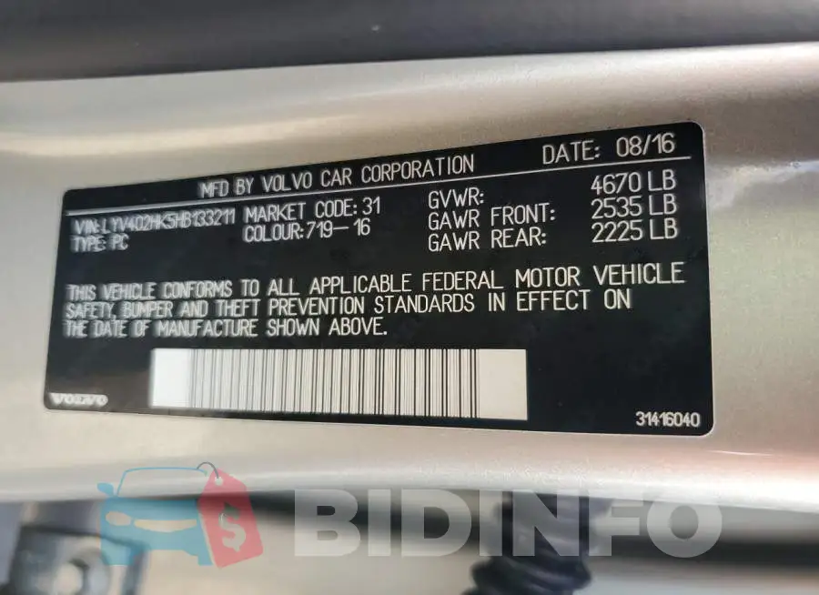 LYV402HK5HB133211 Photo# 12