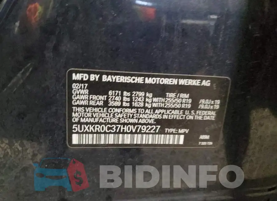 5UXKR0C37H0V79227 Photo# 12