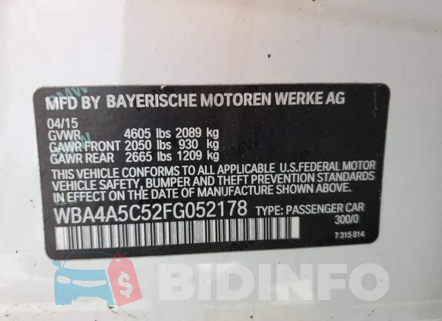 WBA4A5C52FG052178 Photo# 12