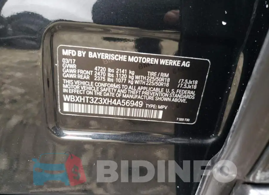 WBXHT3Z3XH4A56949 Photo# 13