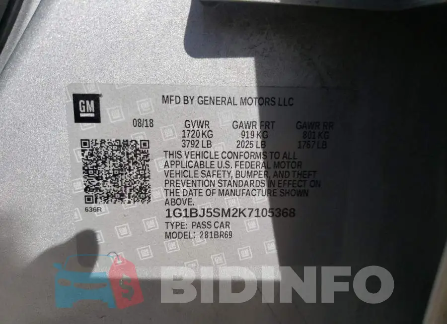 1G1BJ5SM2K7105368 Photo# 12