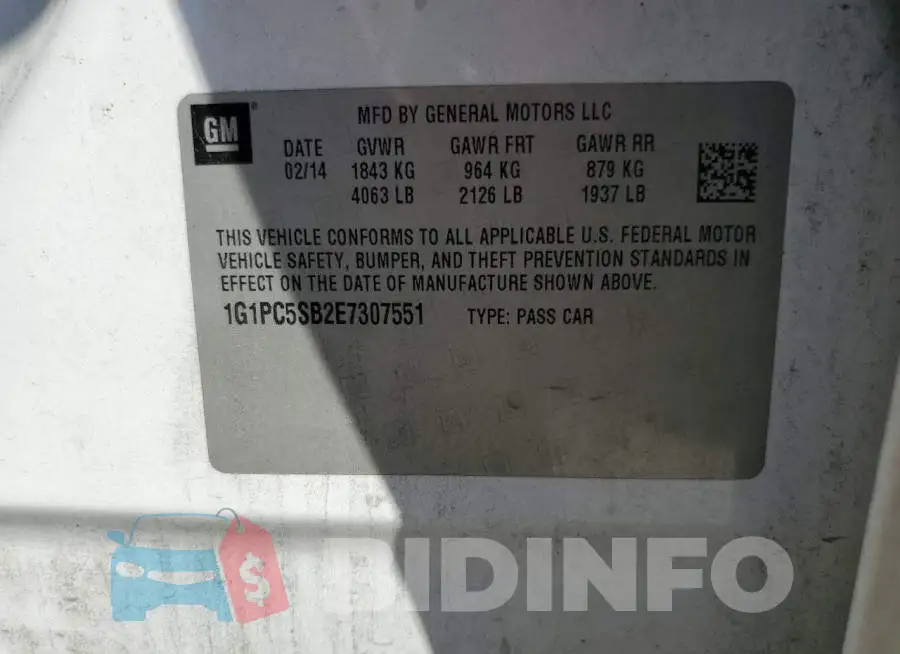 1G1PC5SB2E7307551 Photo# 12