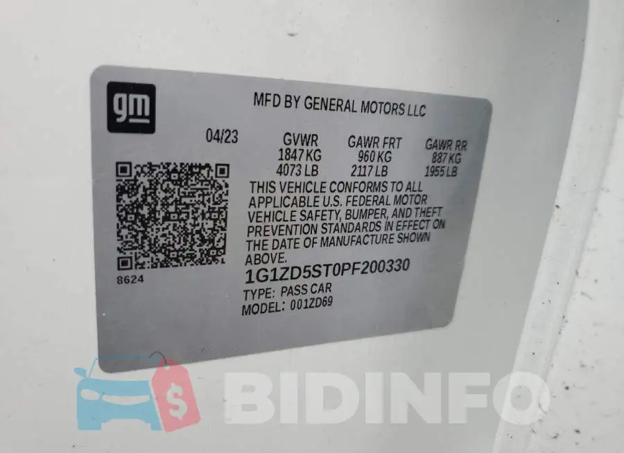 1G1ZD5ST0PF200330 Photo# 12