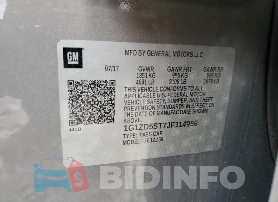 1G1ZD5ST7JF114956 Photo# 12