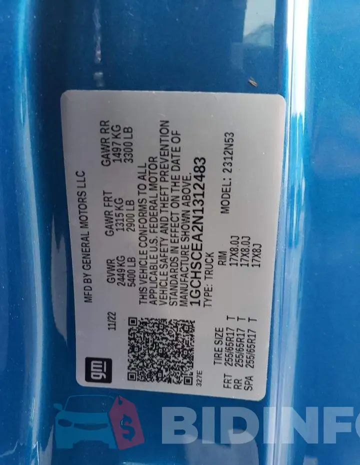1GCHSCEA2N1312483 Photo# 12