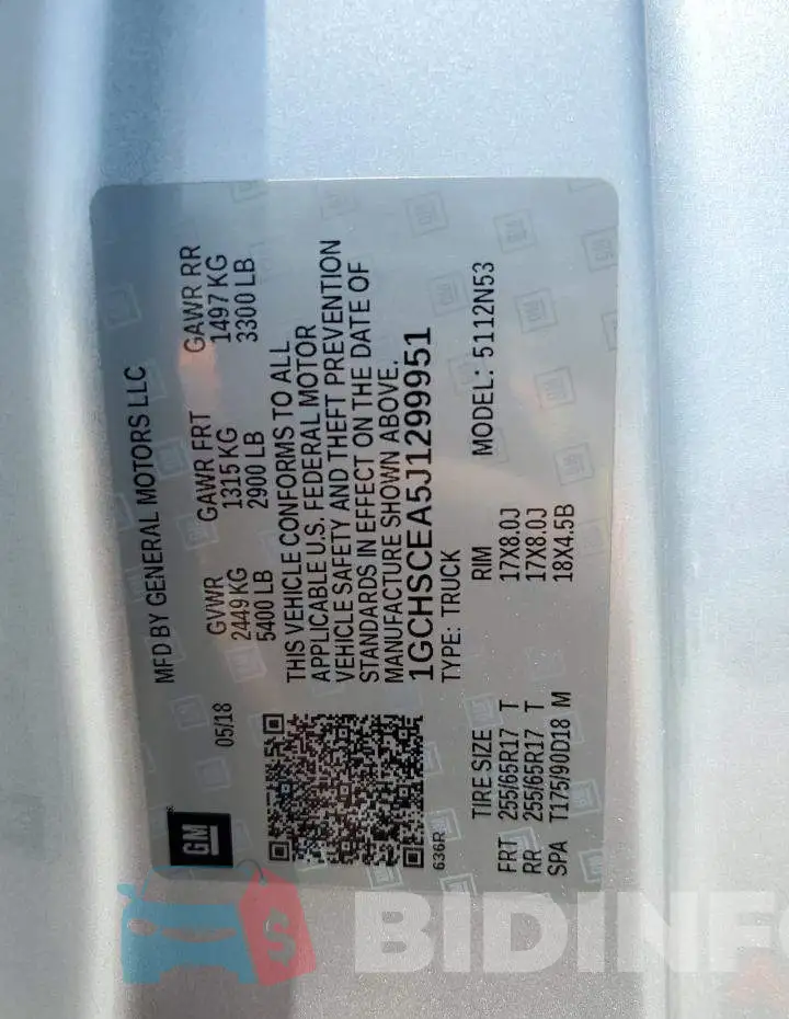 1GCHSCEA5J1299951 Photo# 12