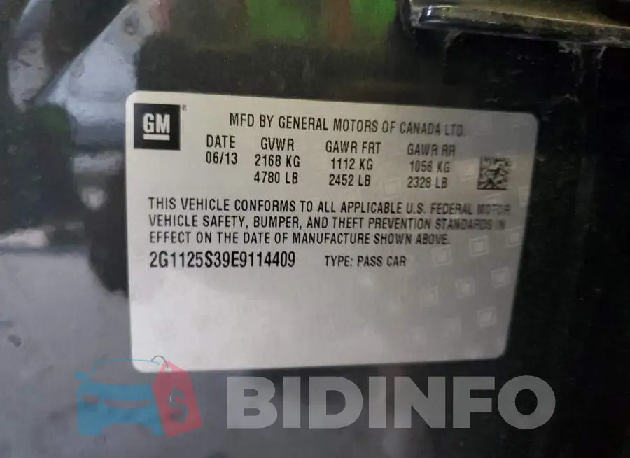 2G1125S39E9114409 Photo# 13
