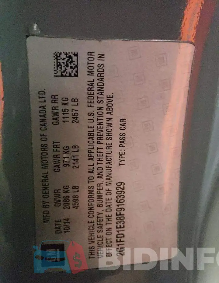 2G1FD1E38F9163929 Photo# 12