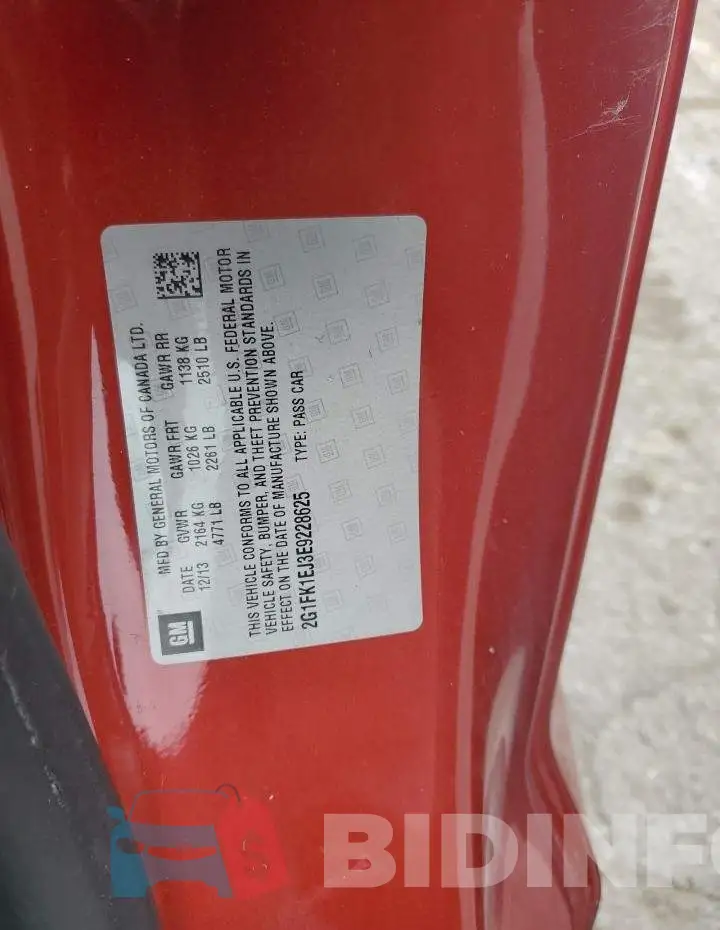 2G1FK1EJ3E9228625 Photo# 12