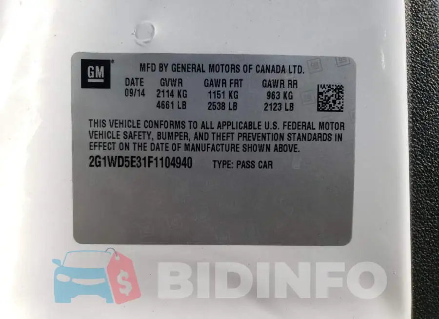 2G1WD5E31F1104940 Photo# 12