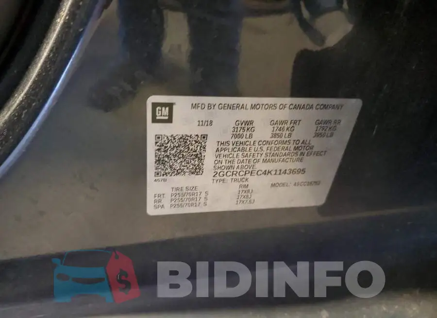 2GCRCPEC4K1143695 Photo# 12