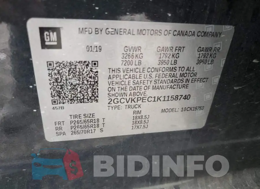2GCVKPEC1K1158740 Photo# 13