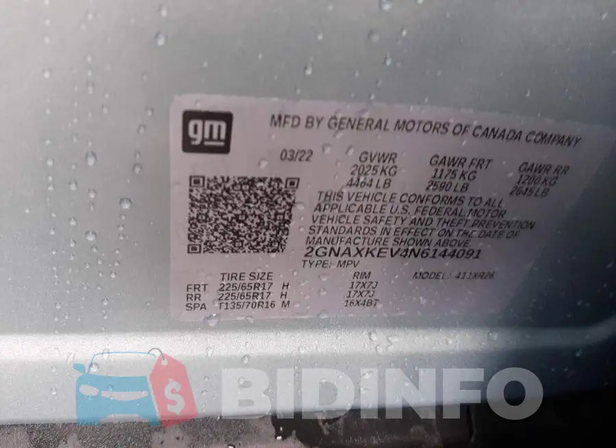 2GNAXKEV4N6144091 Photo# 13