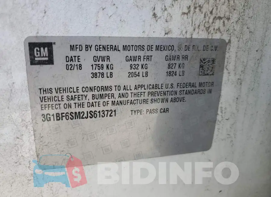 3G1BF6SM2JS613721 Photo# 12