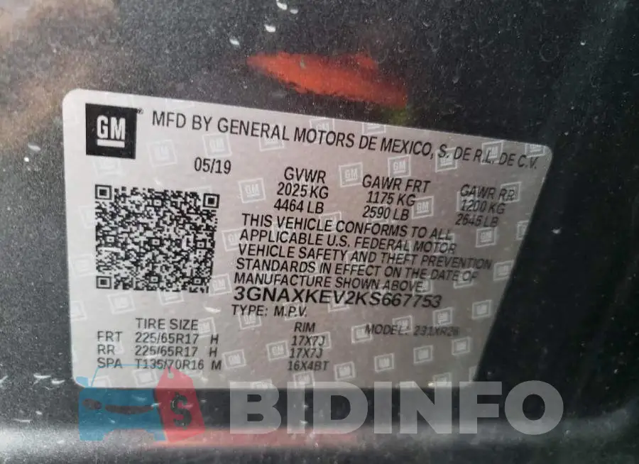 3GNAXKEV2KS667753 Photo# 13