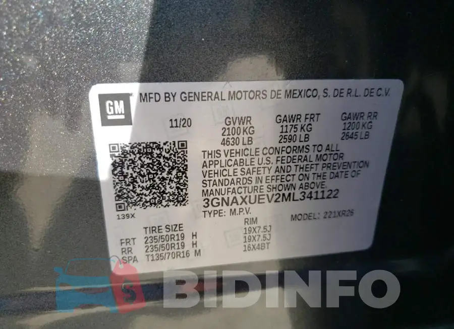 3GNAXUEV2ML341122 Photo# 13