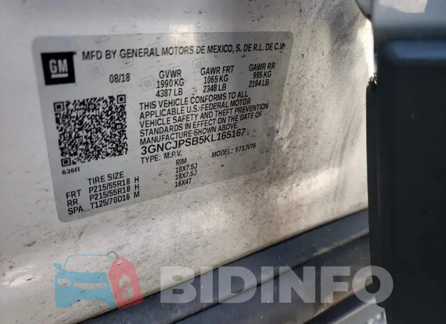 3GNCJPSB5KL165167 Photo# 13