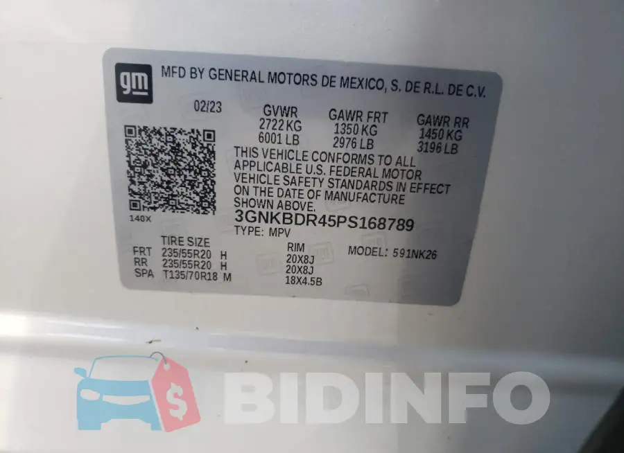3GNKBDR45PS168789 Photo# 13