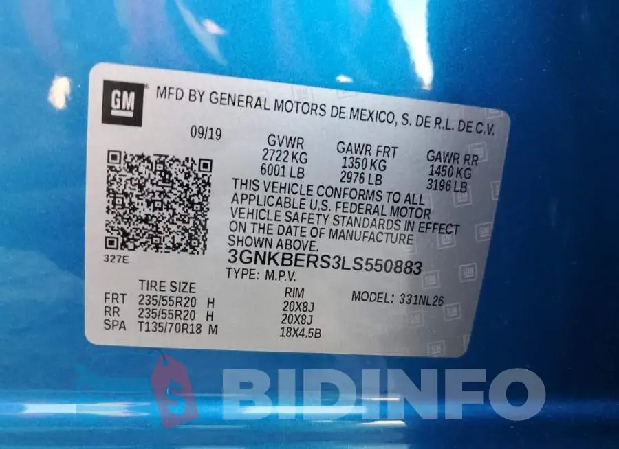 3GNKBERS3LS550883 Photo# 13