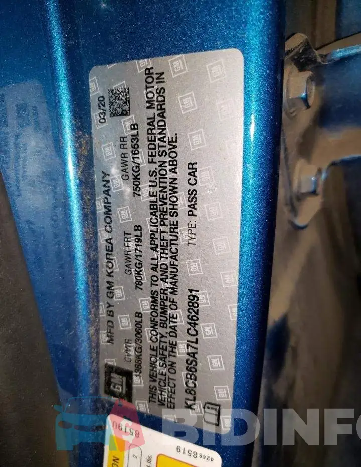 KL8CB6SA7LC462891 Photo# 12