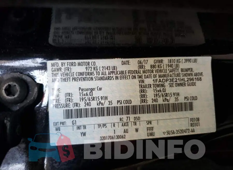 1FADP3E21HL296168 Photo# 13