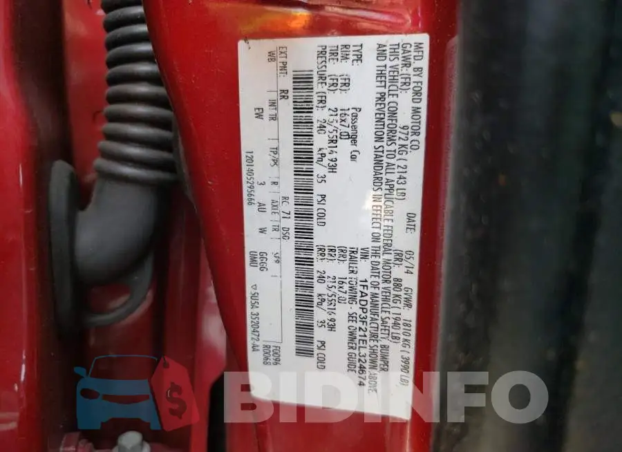 1FADP3F21EL324674 Photo# 12